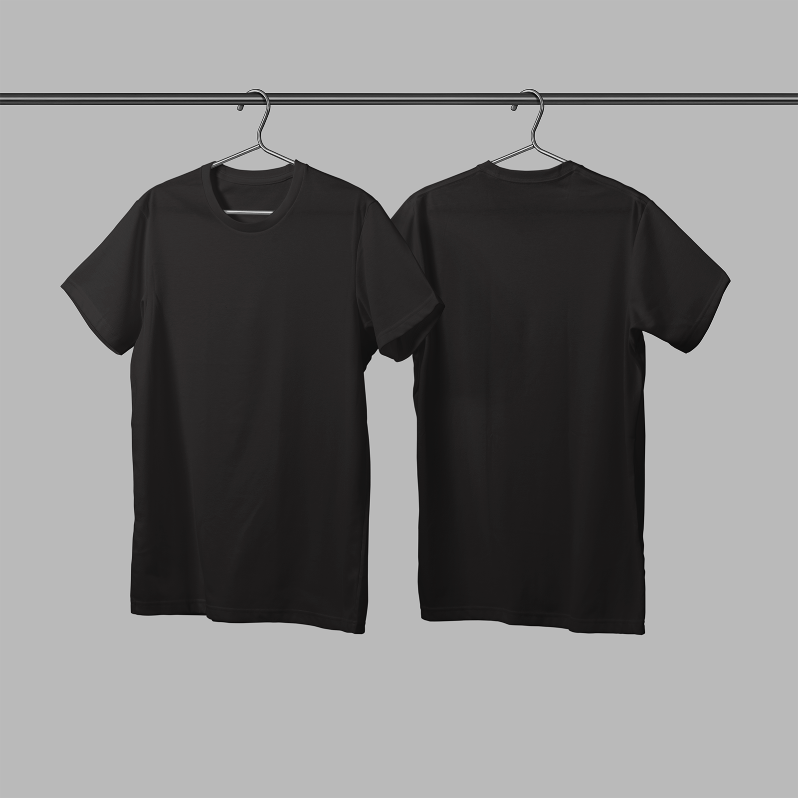 black-round-neck-tshirt-printintheuk-plain-uc301