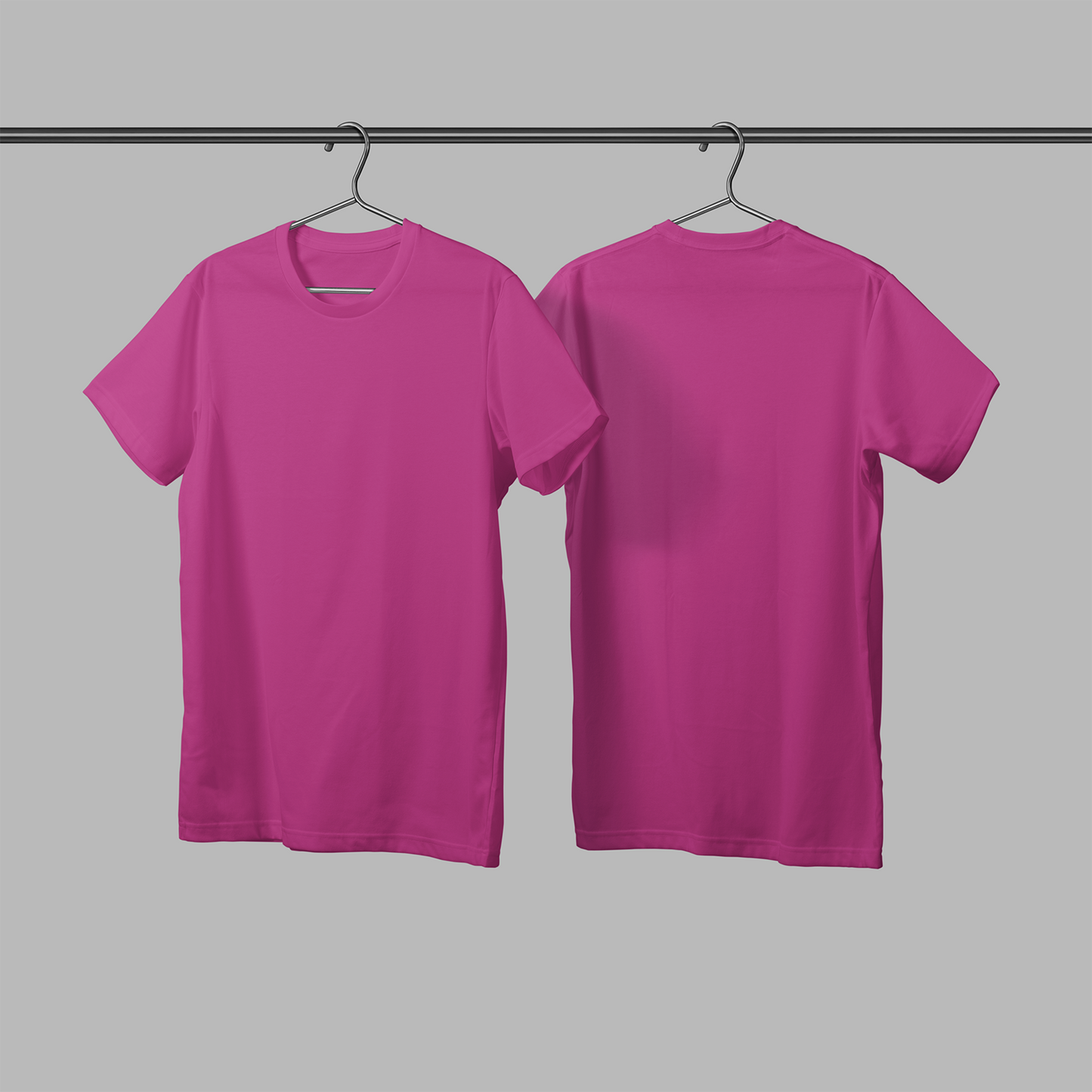 hot-pink-round-neck-tshirt-printintheuk-plain-uc301
