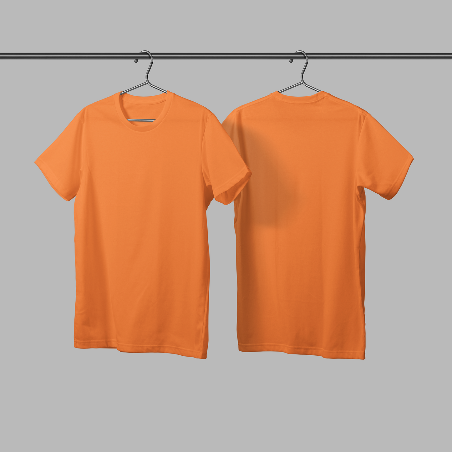 orange-round-neck-tshirt-printintheuk-plain-uc301