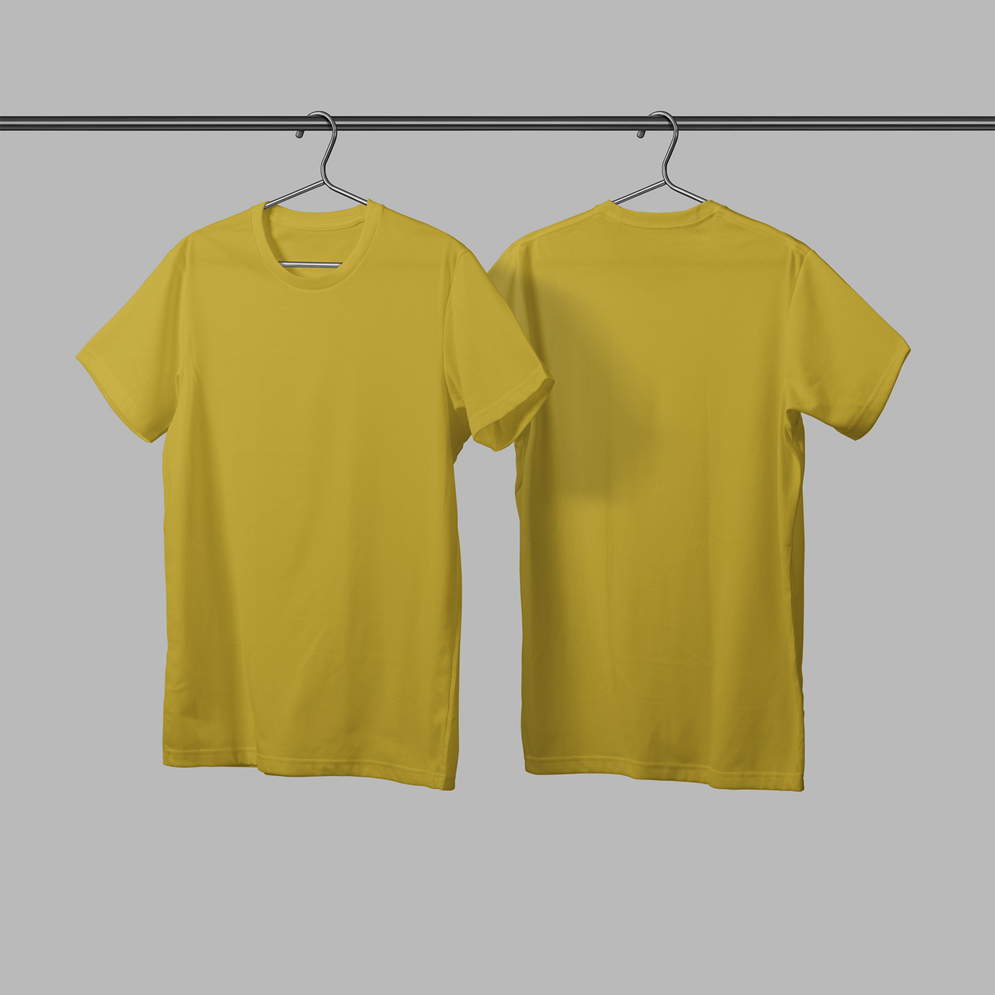 yellow-round-neck-tshirt-printintheuk-plain-uc301